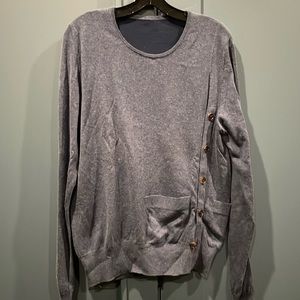 Margiela sweater with asymmetric buttons on the side